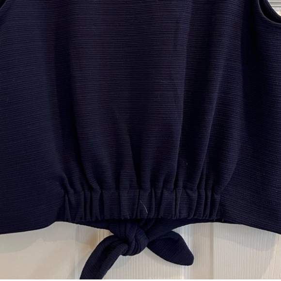 J.CREW navy sleeveless tie top NWT - Picture 6 of 8